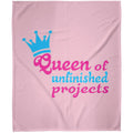 Queen of Unfinished Arctic Fleece Blanket 50x60 - Two Chicks Designs
