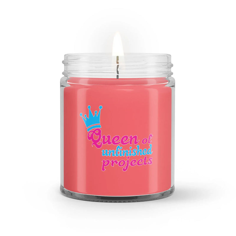 Queen-of-Unfinished-Projects-Blue - Soy Wax Candle - Two Chicks Designs