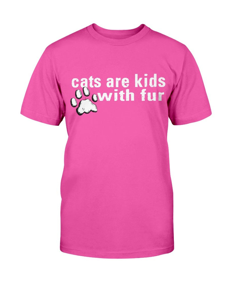 Cat Kids with Fur T-Shirt - Two Chicks Designs